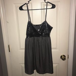 Grey sequin dress